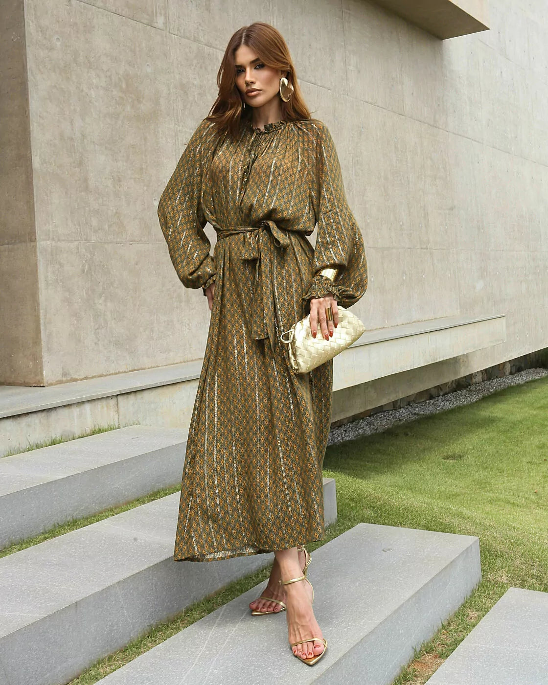 VESTIDO MIDI ESTAMPA BOHO