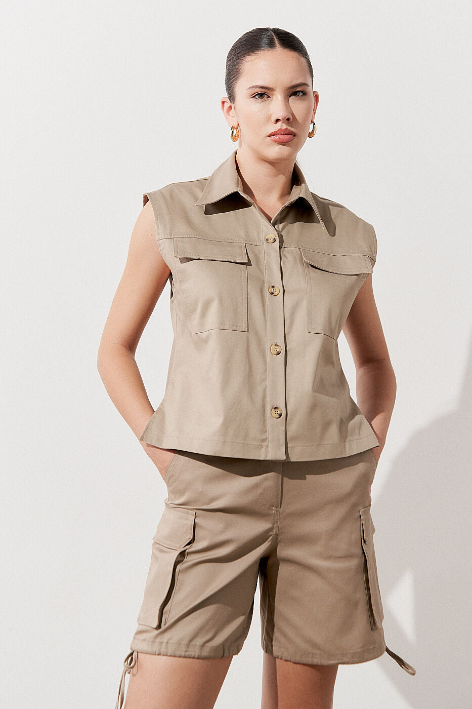 COLETE ALGOODÃO LISO