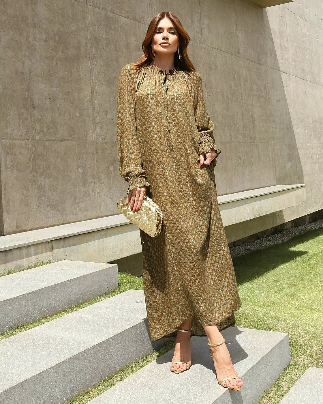 VESTIDO MIDI ESTAMPA BOHO