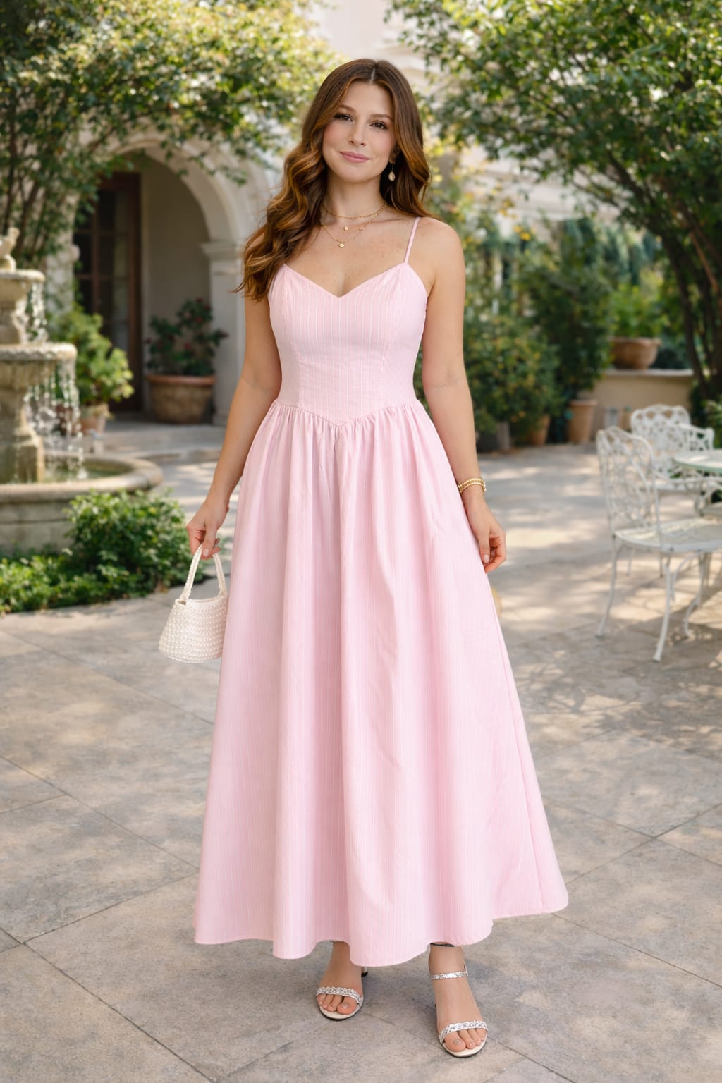 VESTIDO DE ALCINHA LISTRADO