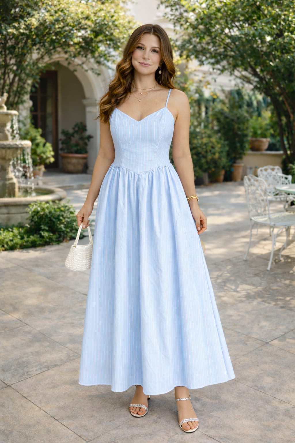 VESTIDO DE ALCINHA LISTRADO